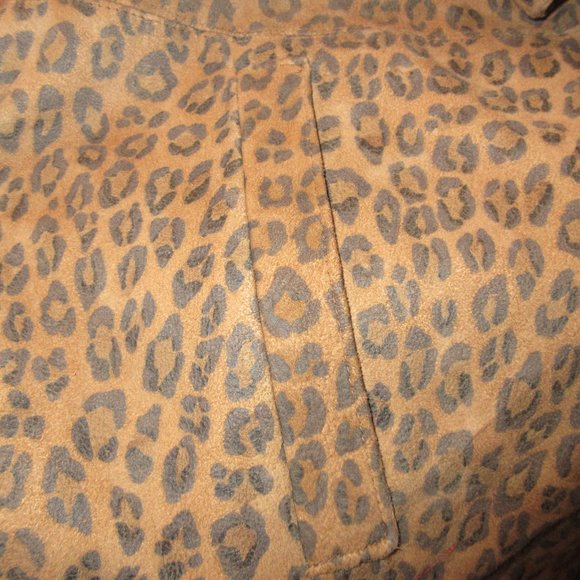 Vintage  Leather Swing jacket, leopard print - Picture 12 of 12